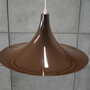 Vintage Pendant Lamp Metal Brown 1960s 2
