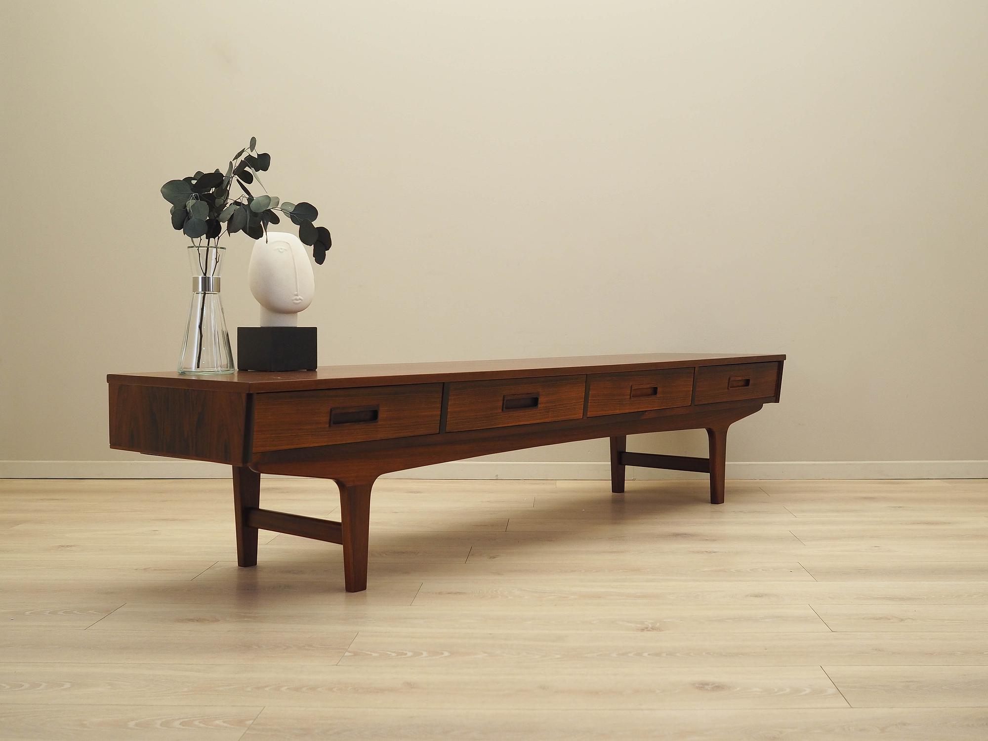 Walnuss Lowboard Braun 1970er Jahre 4