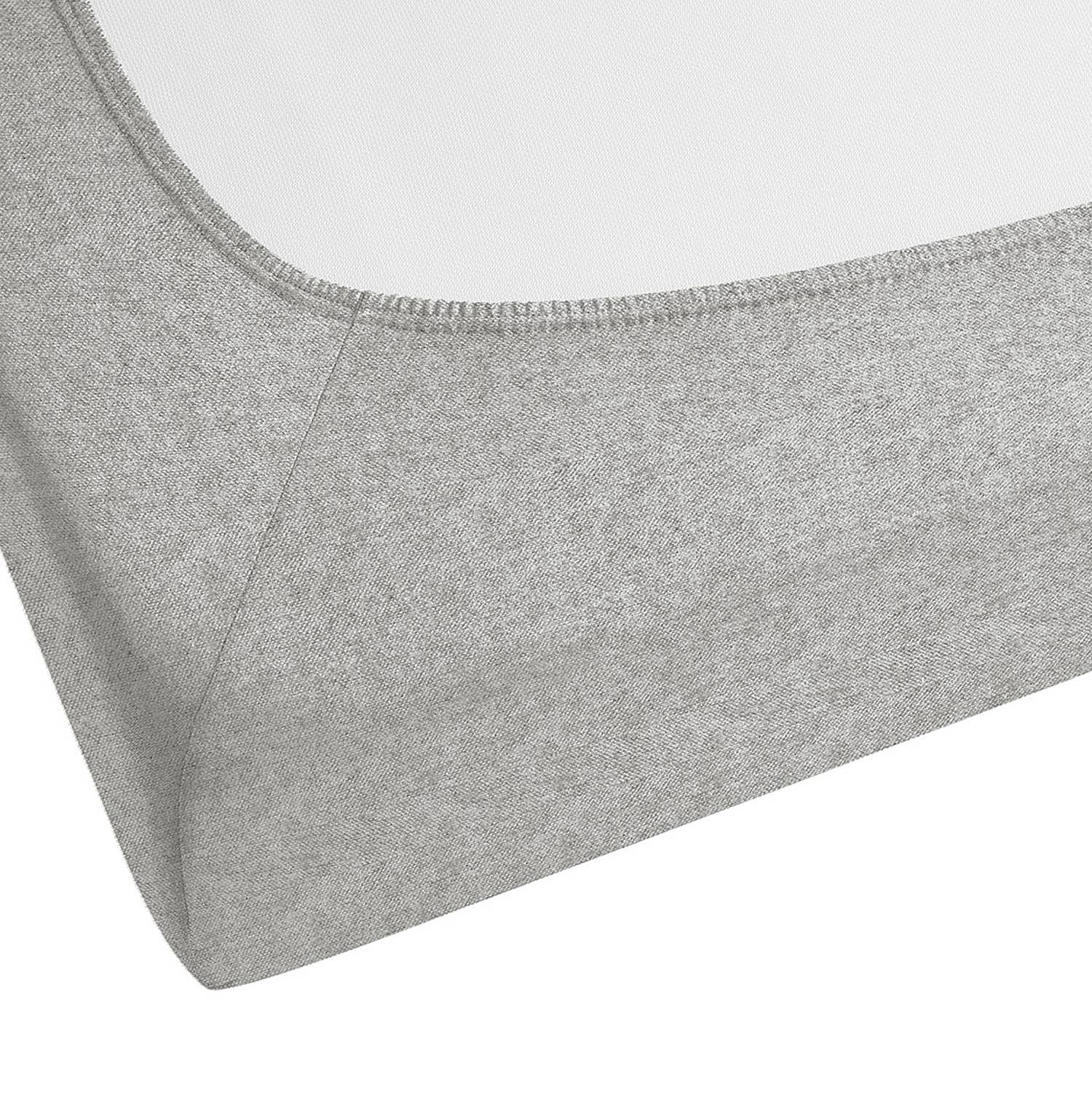 Spannbetttuch 0841380 Baumwolle Flanell Grau 90-100 x 200 cm 3