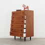 Vintage chest of drawers Teak wood Brown 1960s 5