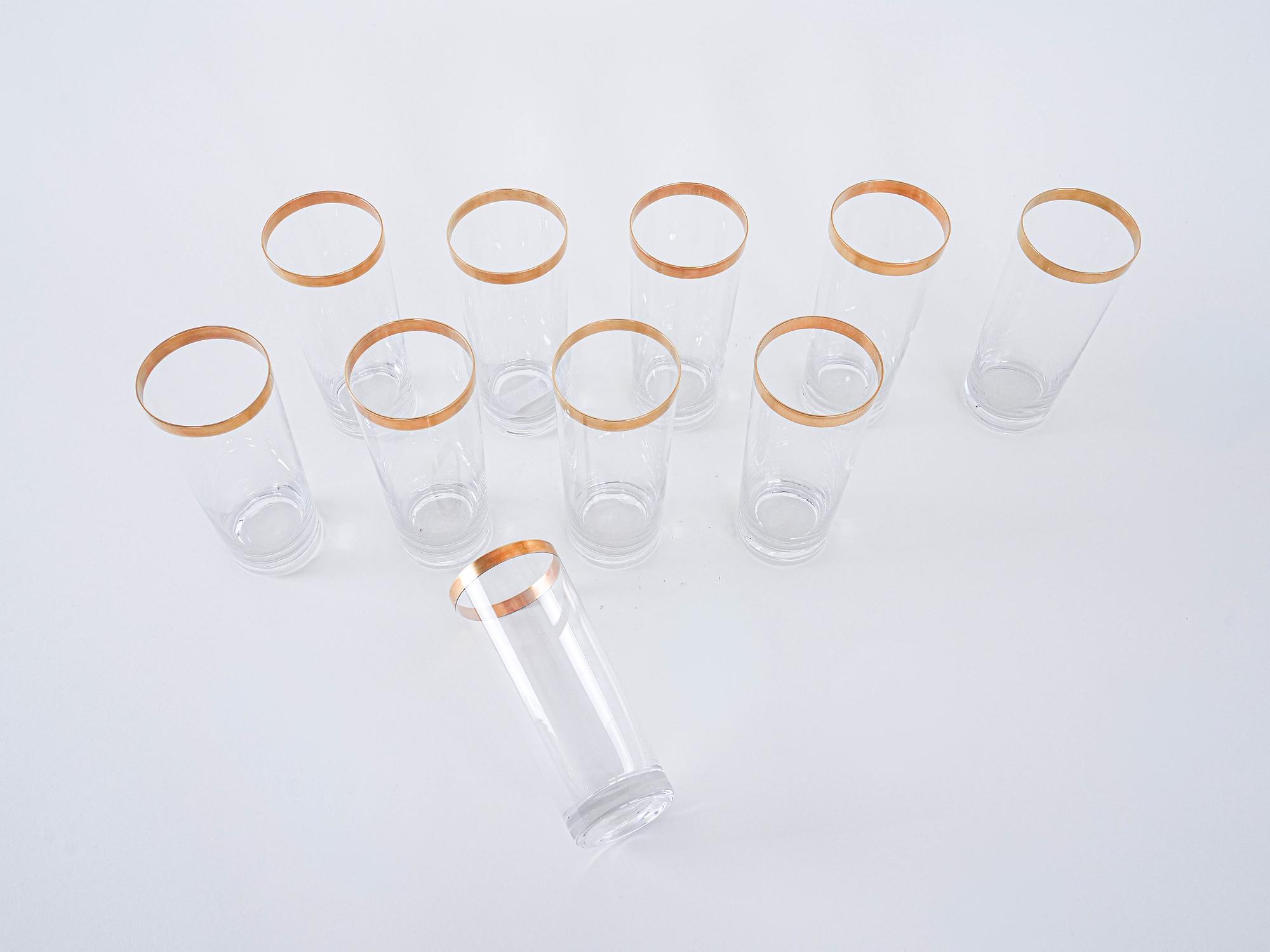 Kristallgläser-Set Transparent 1970er Jahre 4