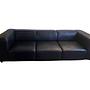 Carmo Sofa 3-Sitzer Leder Schwarz 0