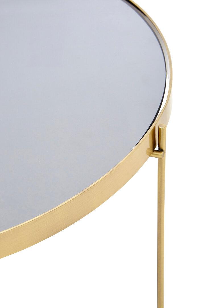 Allure Round Side Table Marble Metal Bronze 2