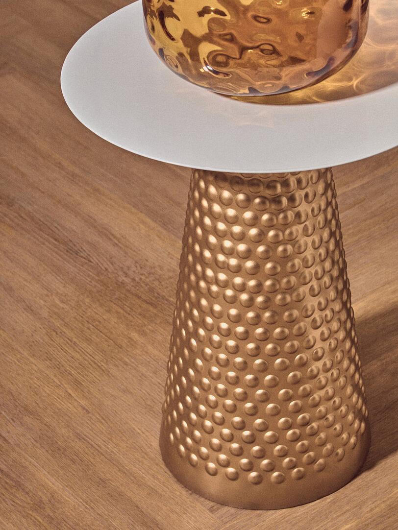 Amira Beistelltisch Eisen Gold Weiß 41cm 4