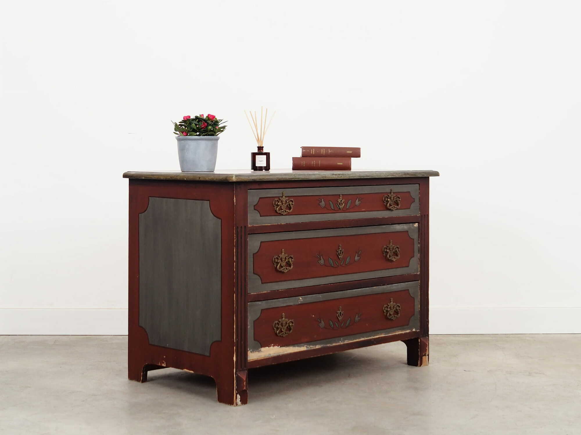 Vintage chest of drawers Pine wood Brown 1950s 4