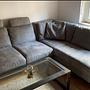 Ecksofa Polyester Grau 1