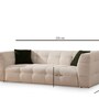 Sofa 3-Sitzer Textil Beige 5