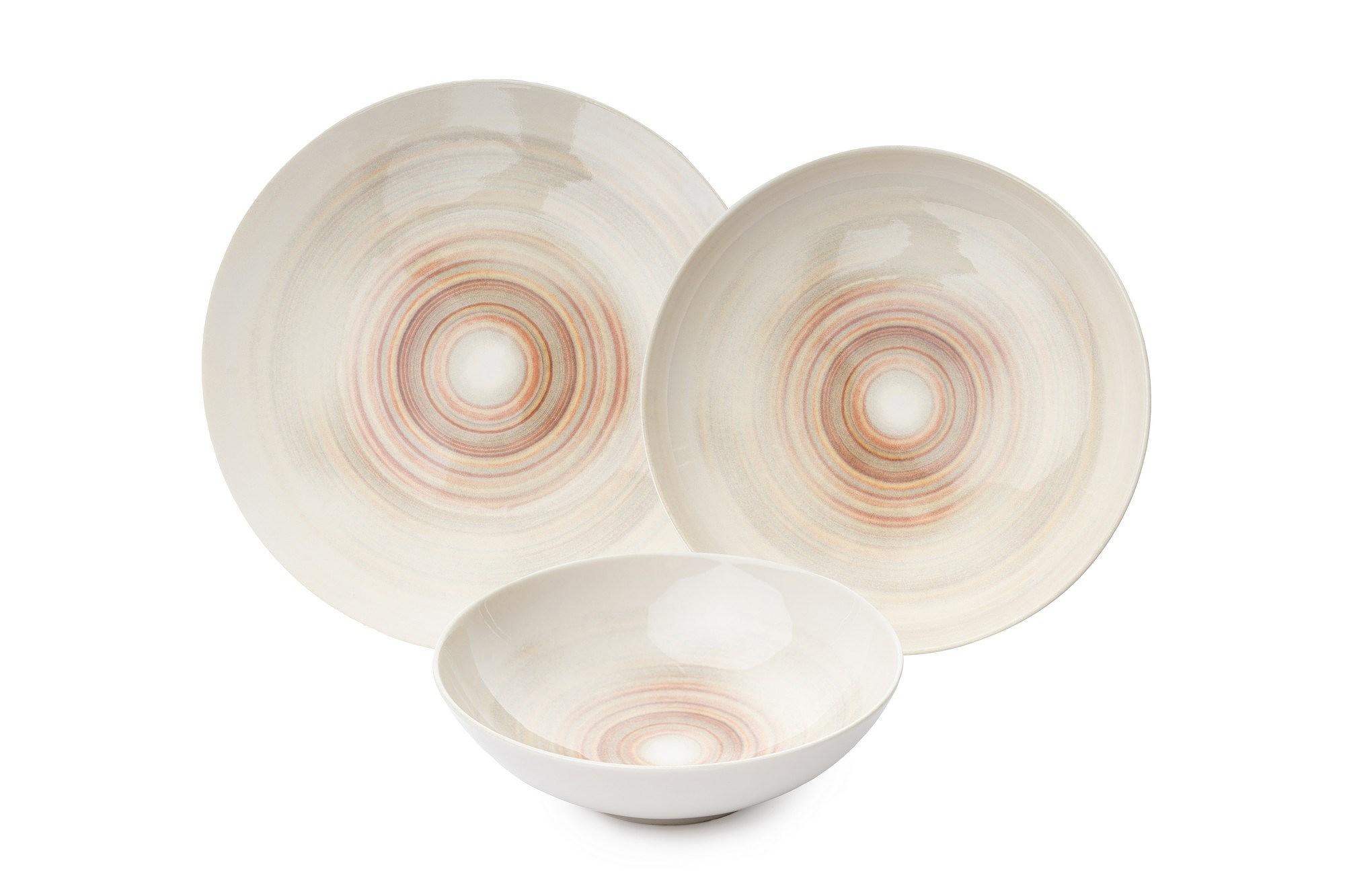 Dinner service 24-piece Porcelain Cream 6