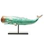 Deko Figur Whale Base Blau Metall / Stein 1