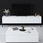 Lord Coffee Table Wood Veneer Black White 3