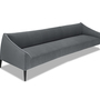 Dolce Sofa 3-Sitzer Samt Grau 0