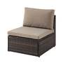 Loungesessel Polyrattan Braun 0