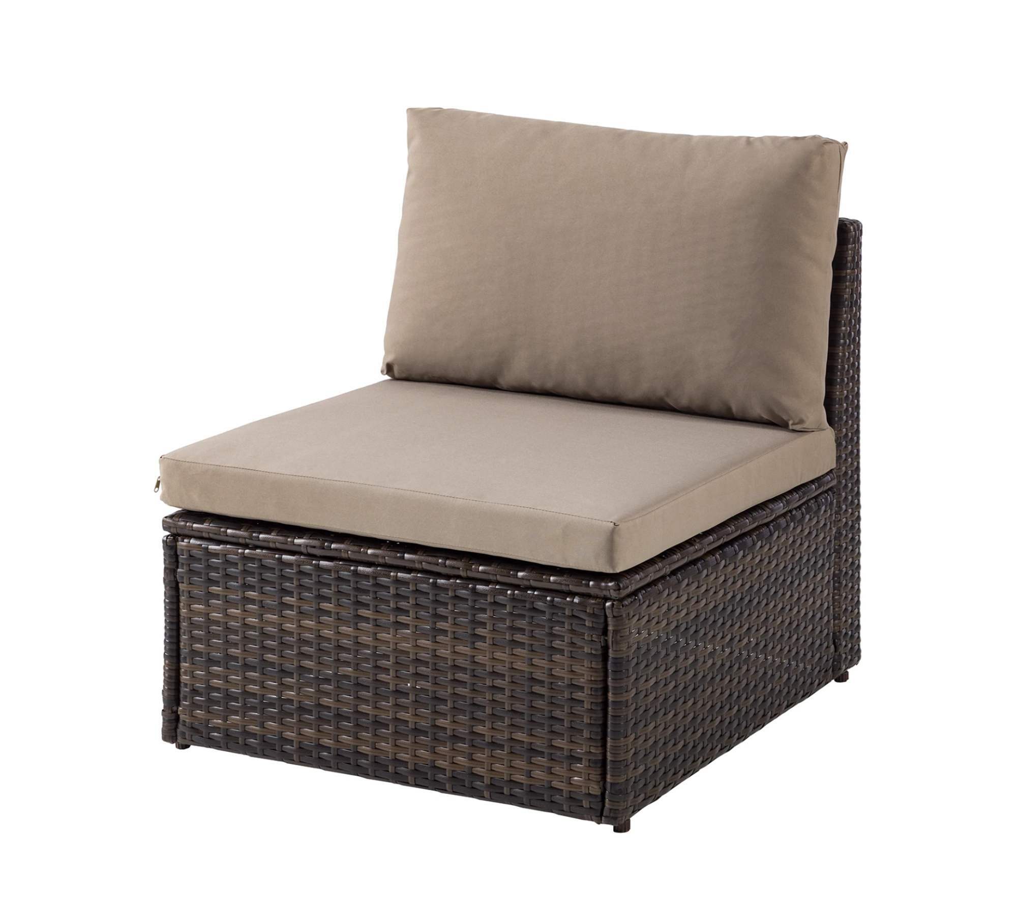 Loungesessel Polyrattan Braun 0