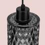 1-light pendant lamp smoked glass black 2