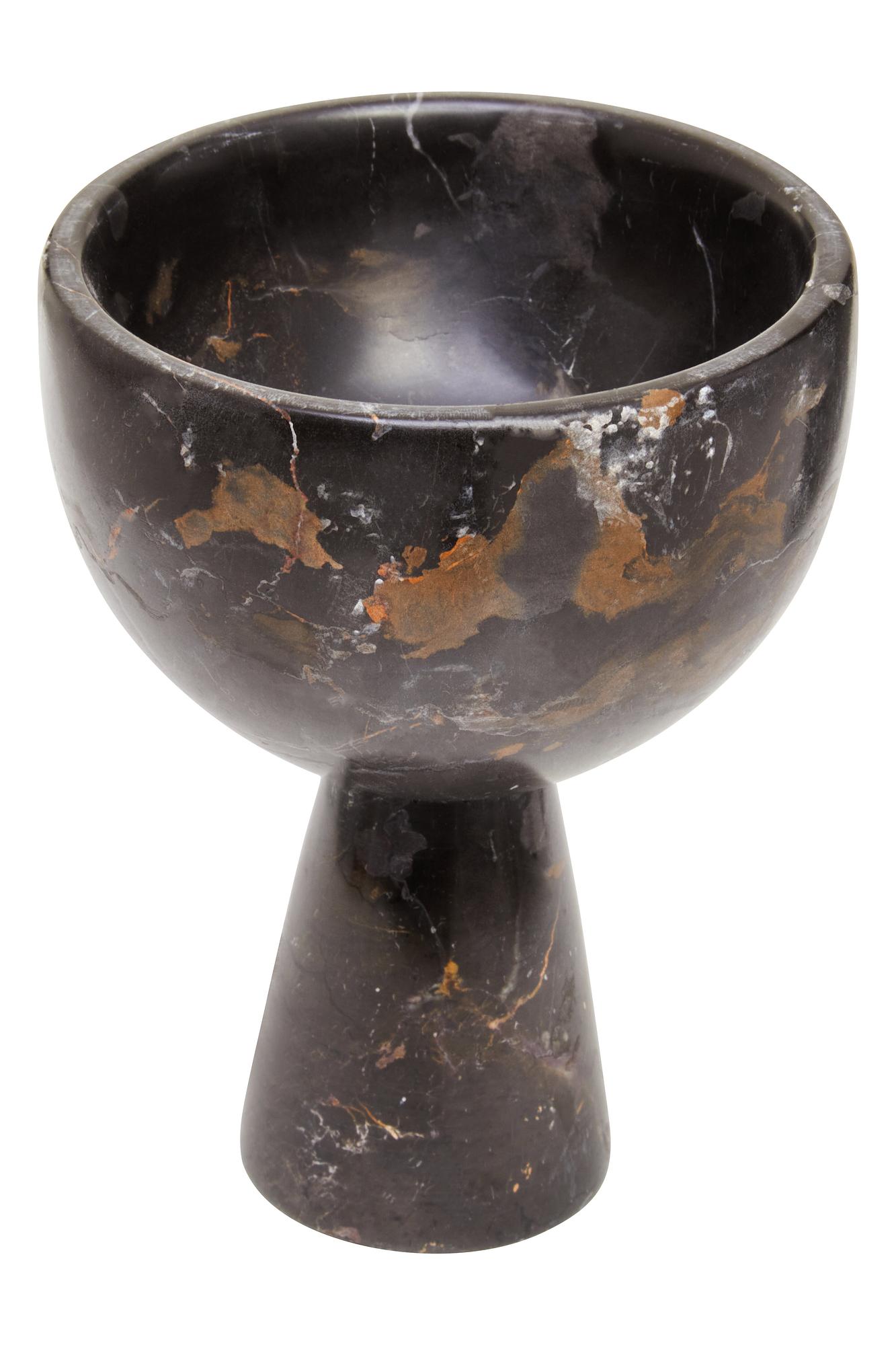 Salmo Kleine Schwarze Marmor Säule Schale
 2