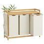 Kabai Laundry Basket Bamboo White 4