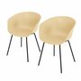 2x Vedene Gartenstuhl Stahl Kunststoff Beige 0