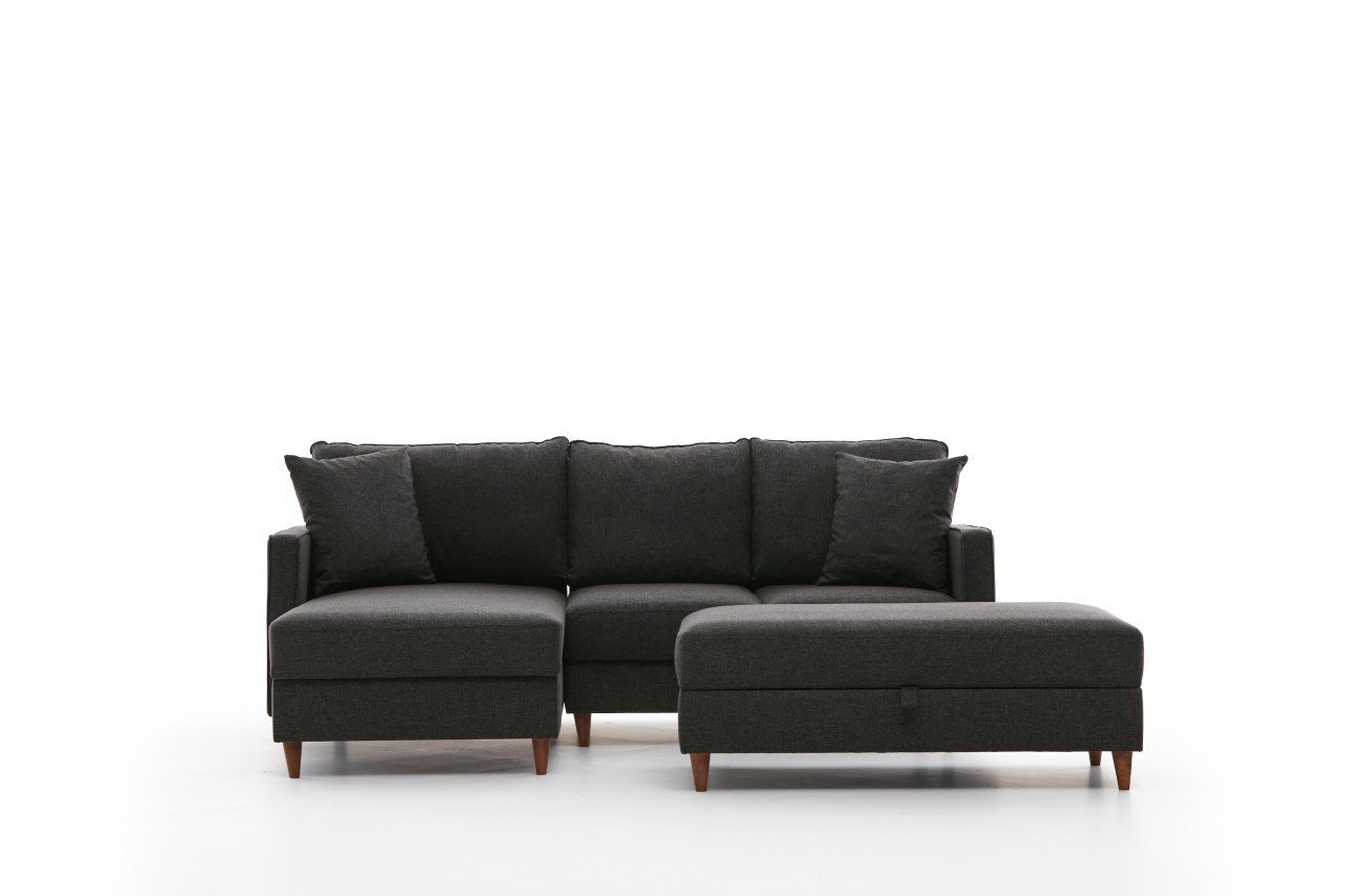 Sofa Récamiere Links Textil Anthrazit 4