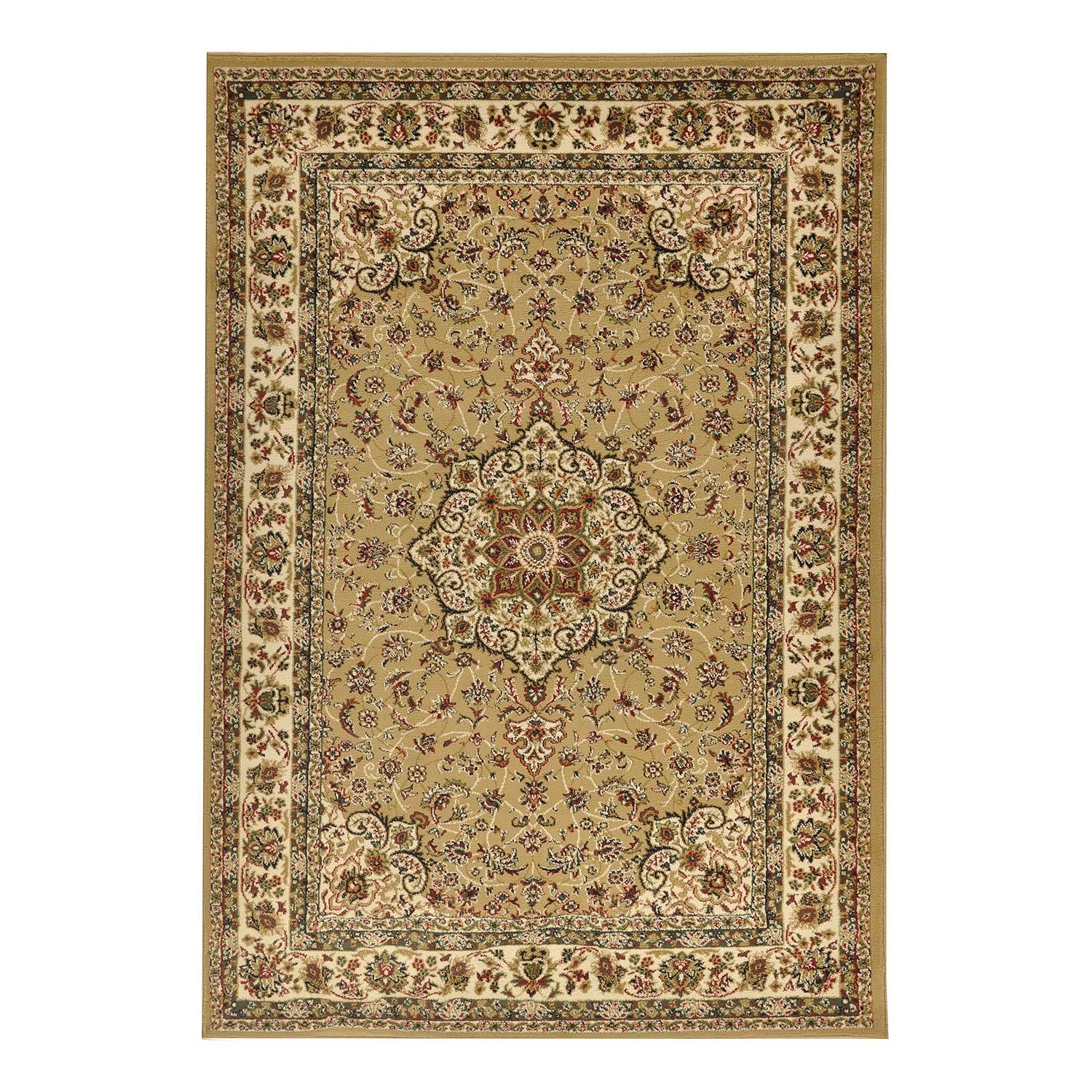Hamadan Kurzflorteppich Beige 80 x 150 cm 0