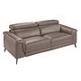 Divano 3 posti 6105 con sistema relax pelle taupe 1