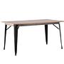 Tempe  Dining table MDF Black/Walnut 2