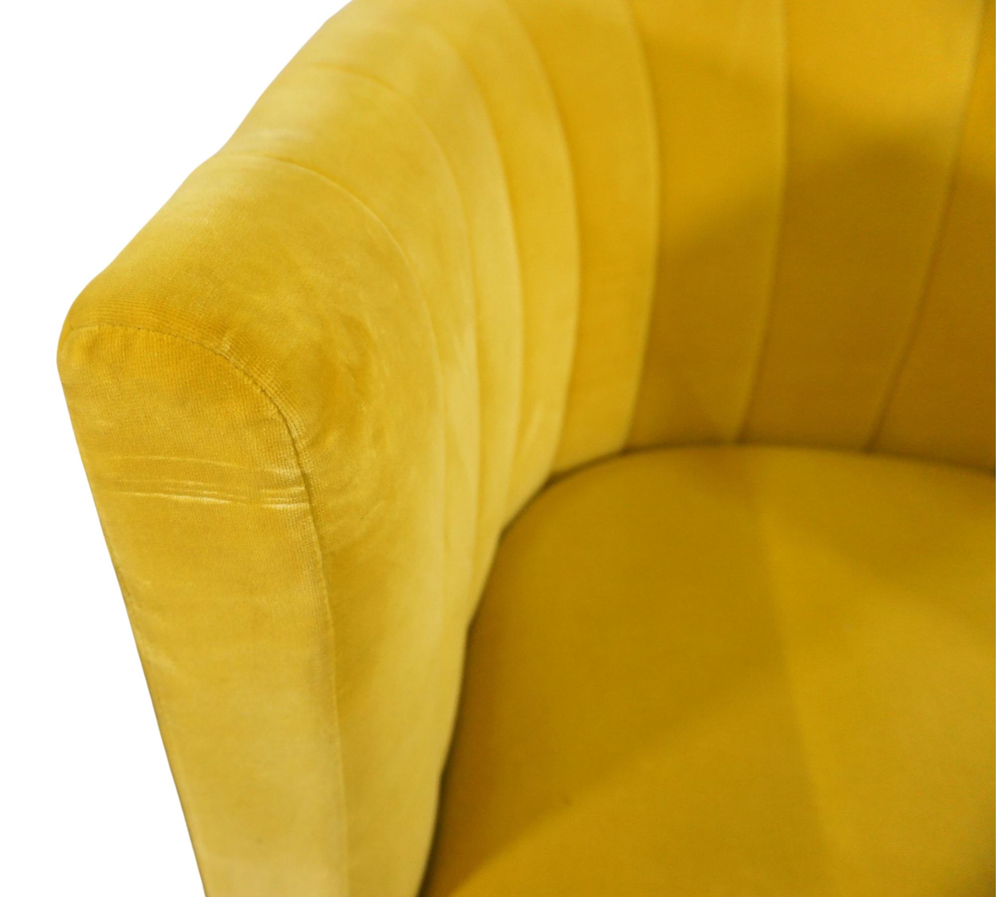 Loafer SC23 armchair velvet yellow 2