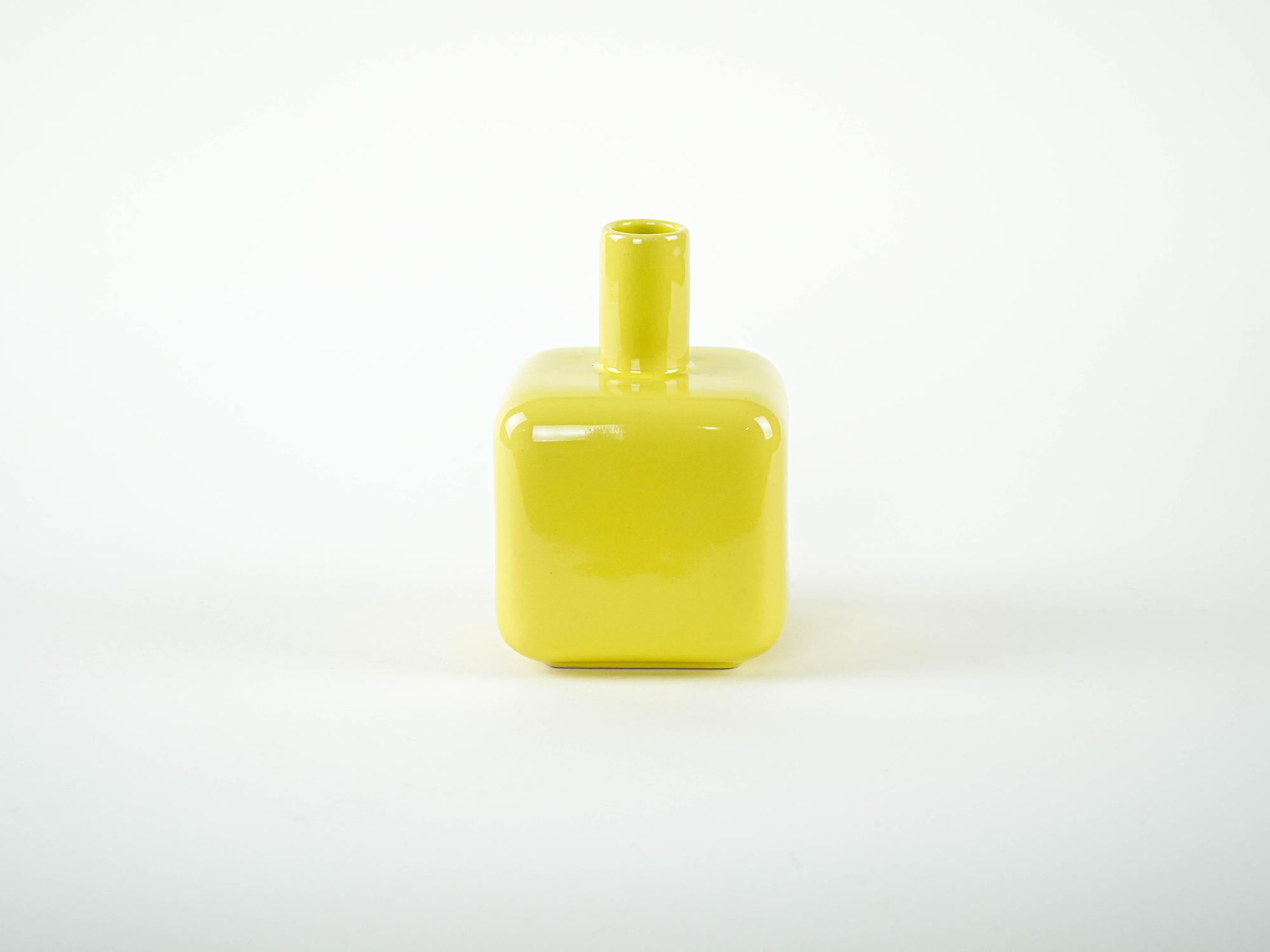 ASA Selection Decorative Vase Ceramic Yellow 1990s 3