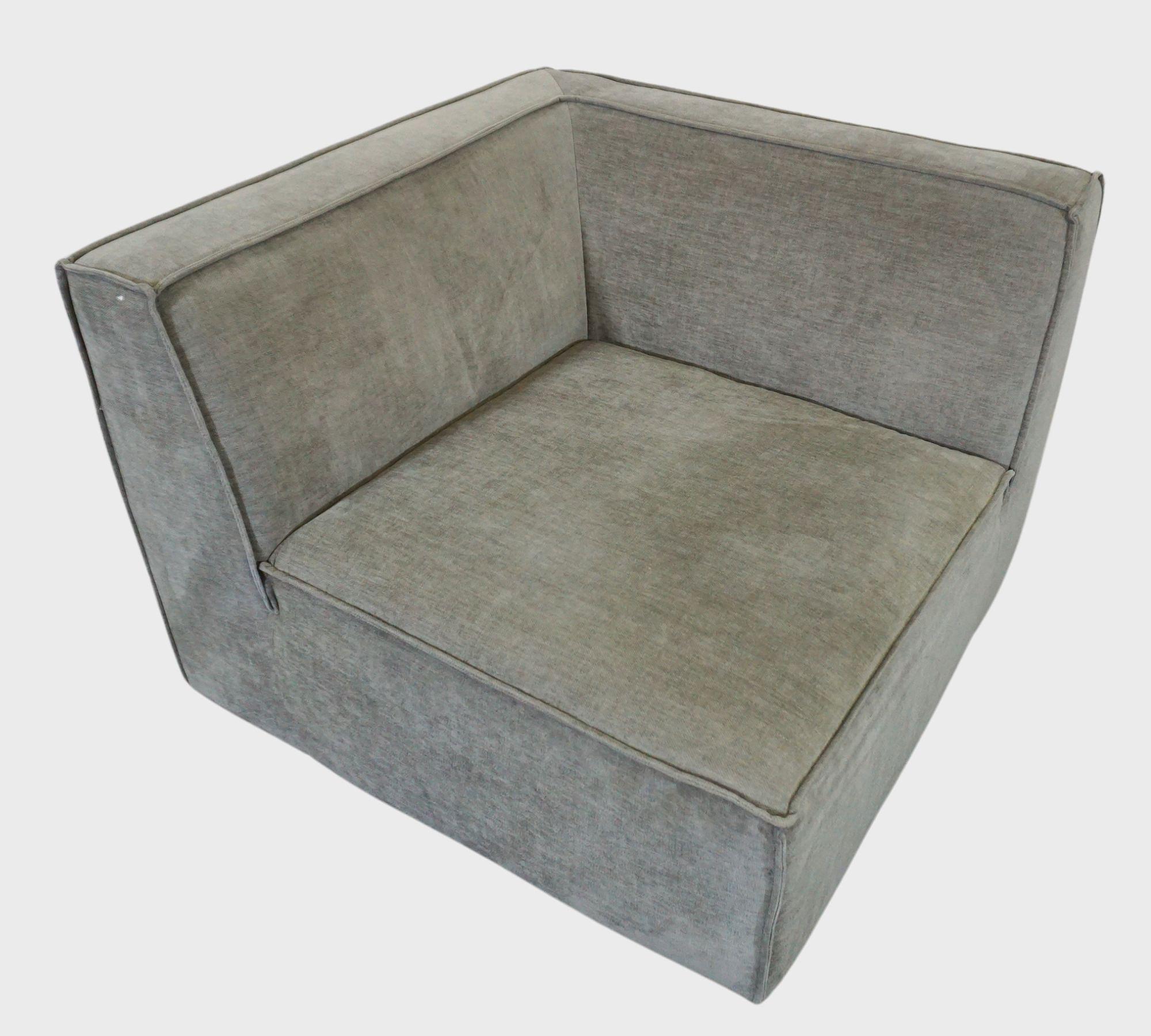 Dane 1-Sitzer Eckmodul Links Planet Grey Green 5