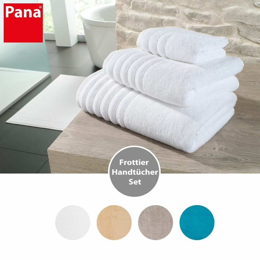 4-tlg. Handtuch-Set aus Baumwolle Weiß Öko-Tex Standard 100 5