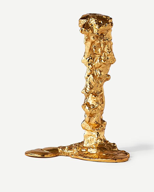 Drip Candle Holder Aluminum Gold 3