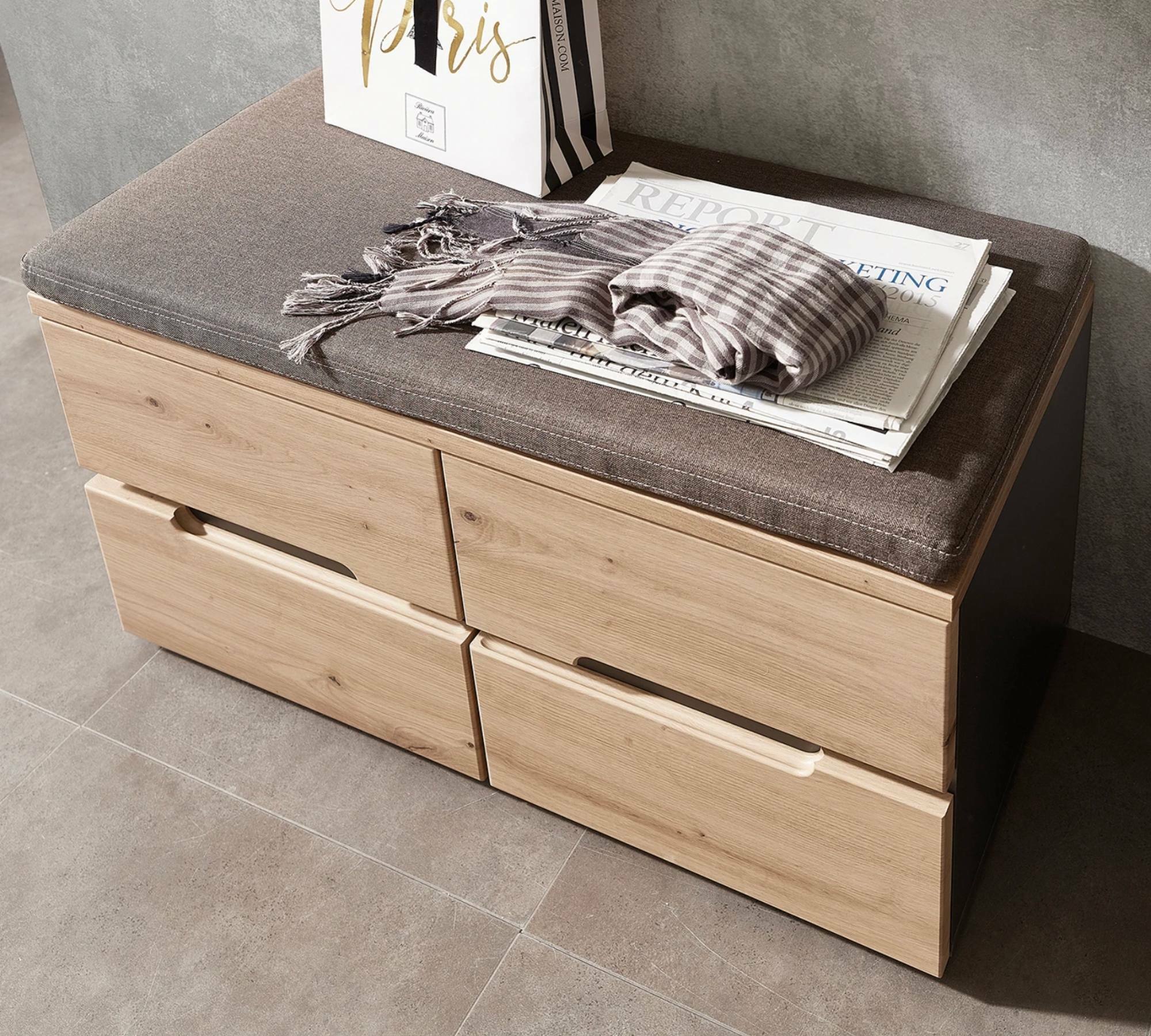 Garderobenbank Eiche Artisan inkl Sitzkissen 4