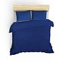 Copripiumino e federa in cotone blu scuro 135 x 200 0