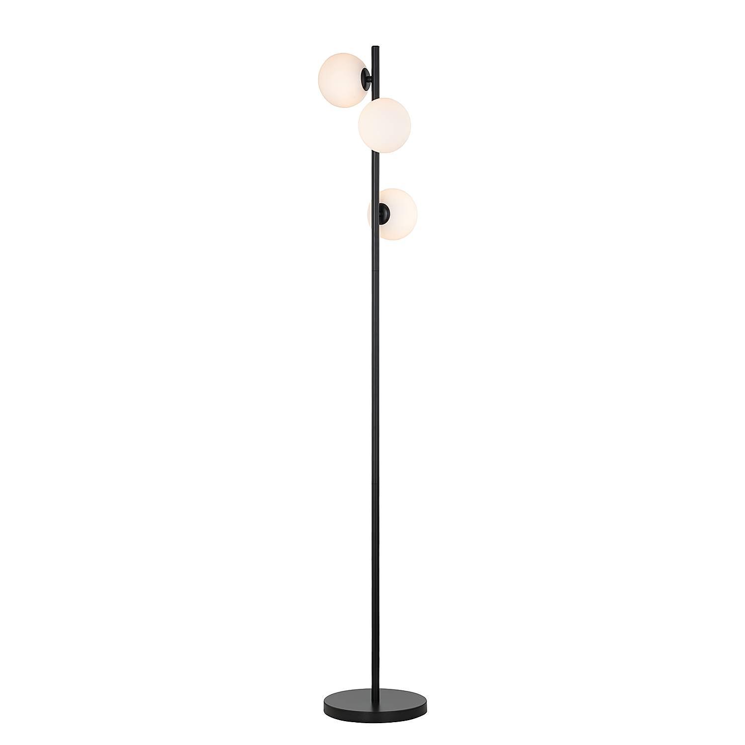 KJUL Stehleuchte Metall Opalglas Schwarz 0