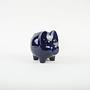 Piggy Bank Navy Blue 1970s 2