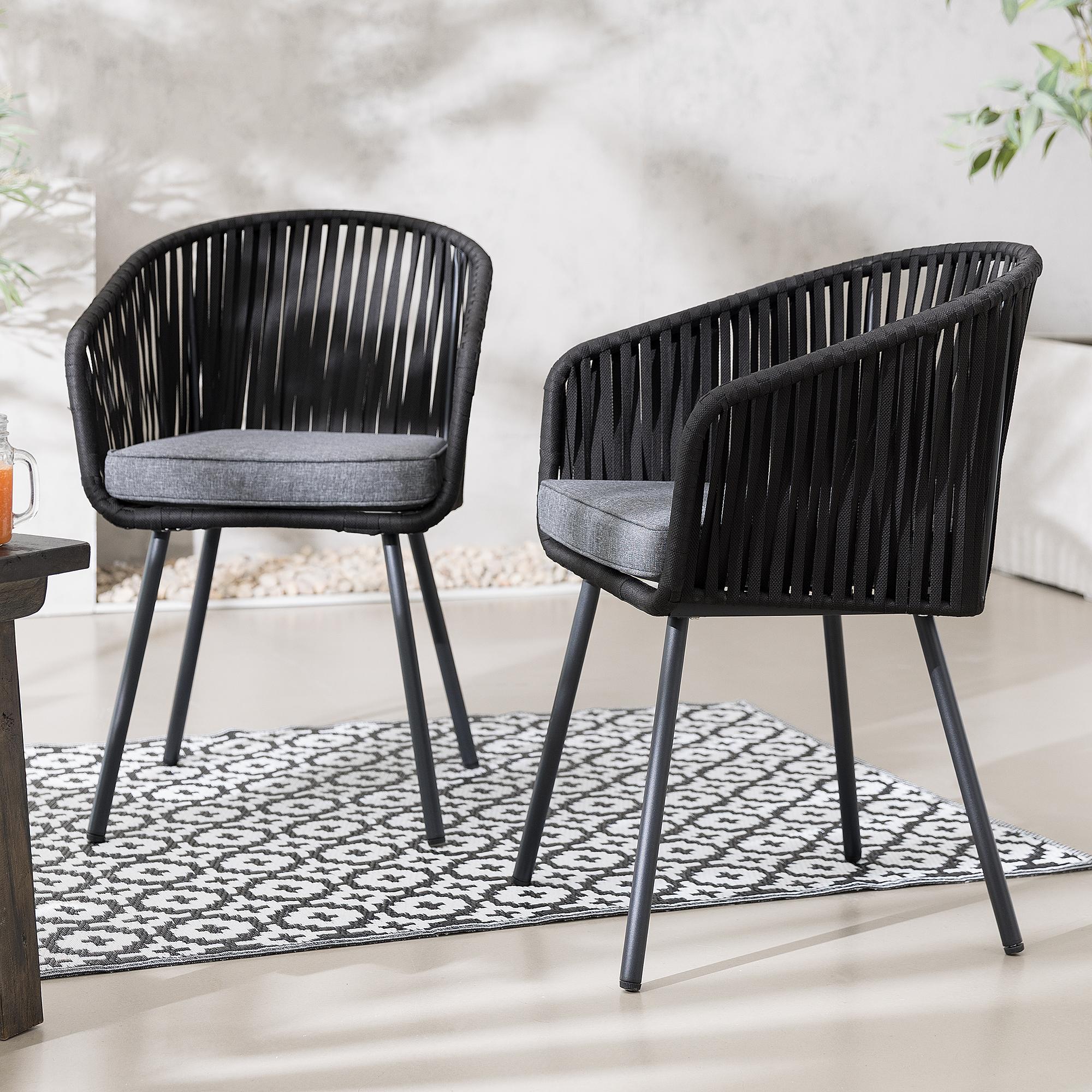 2x NOXI Garden Chair Black 0