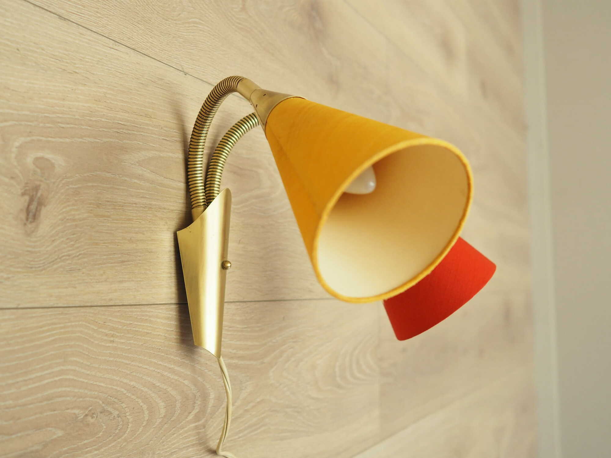 Vintage wall lamp metal textile multi-colored 1970s 5