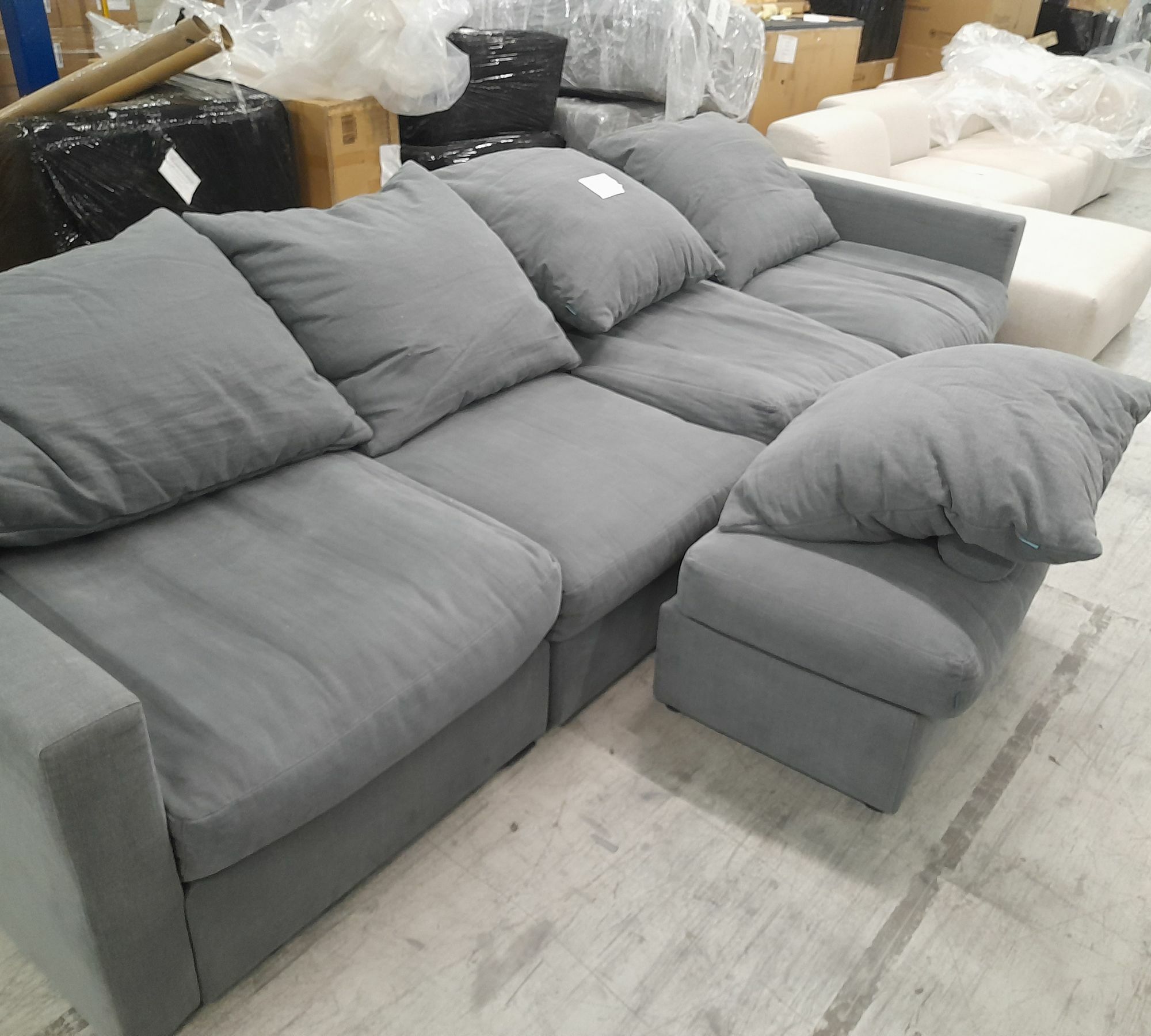 Flayr Sofa Webstoff Schiefergrau 1