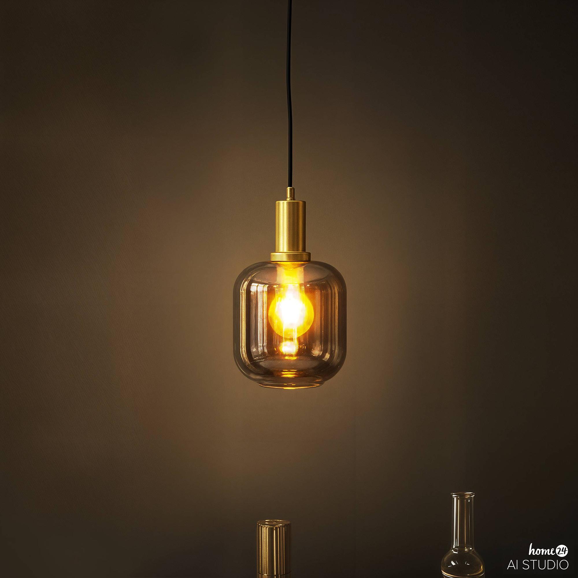 Home Pendant Light 1-Light Smoked Glass Grey 4