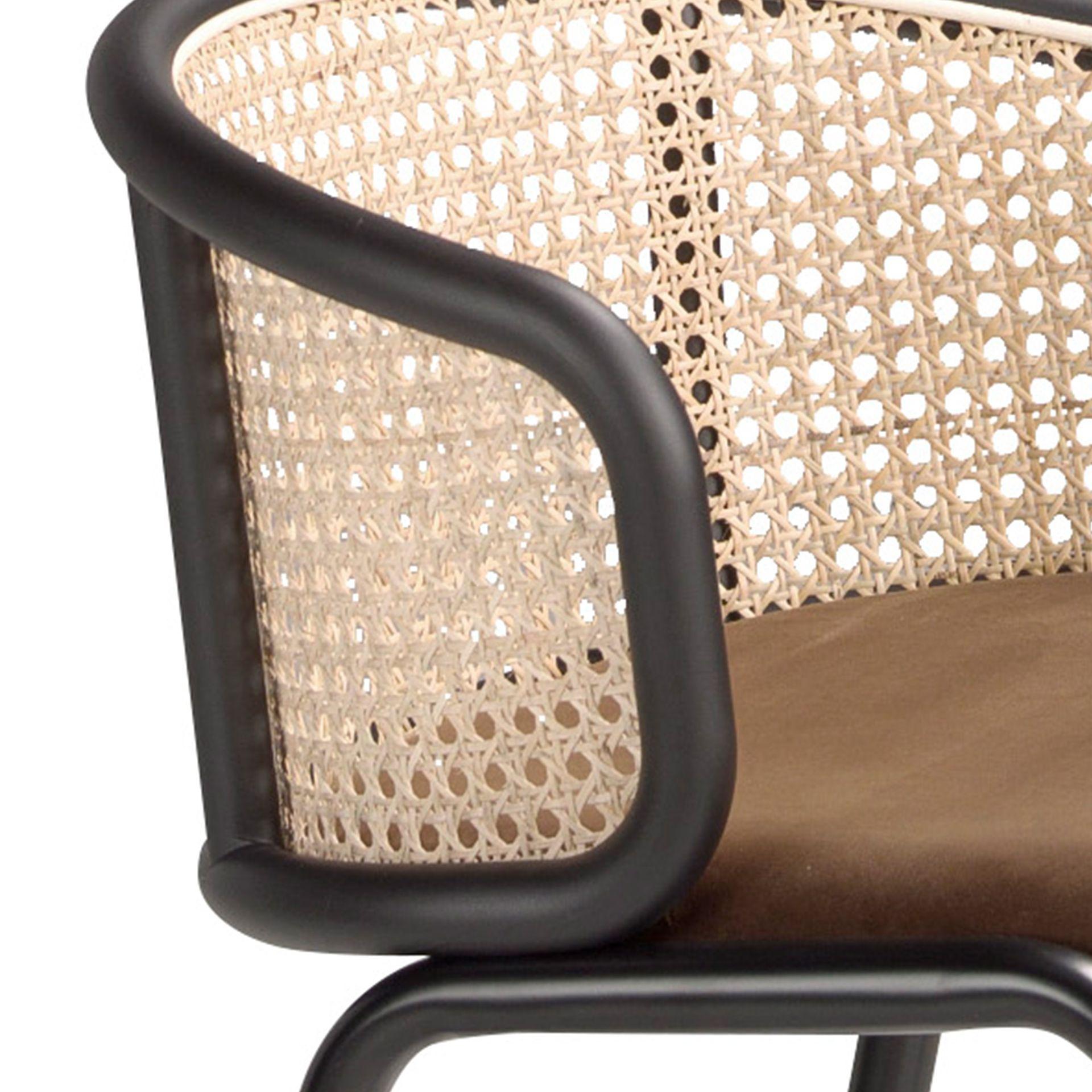 Bar stool Rattan velvet 4