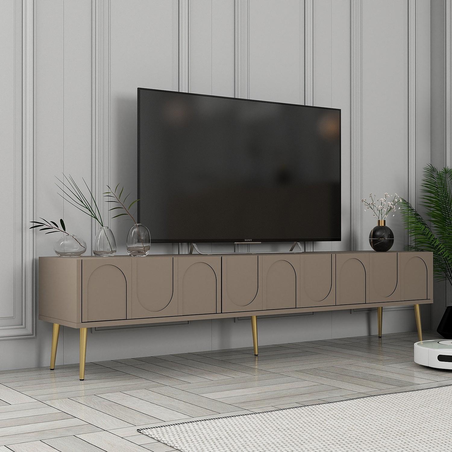 Lyon 43 TV cabinet Wood veneer Atlas Gold 3