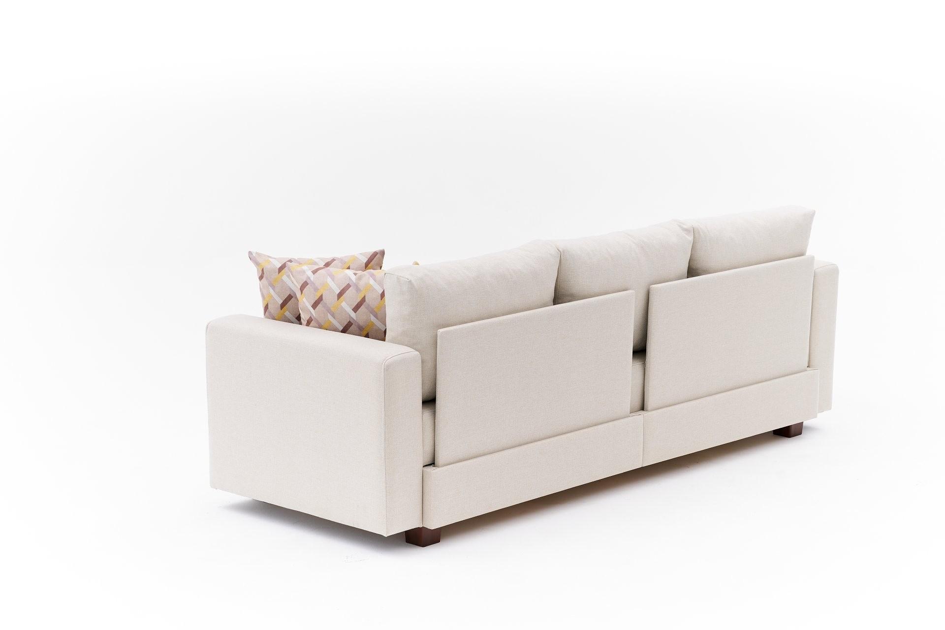 Aly Sofa Bed 3-Seater Cream 9