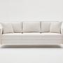 Lima Sofa 3-Sitzer Creme mit goldenen Beinen 3