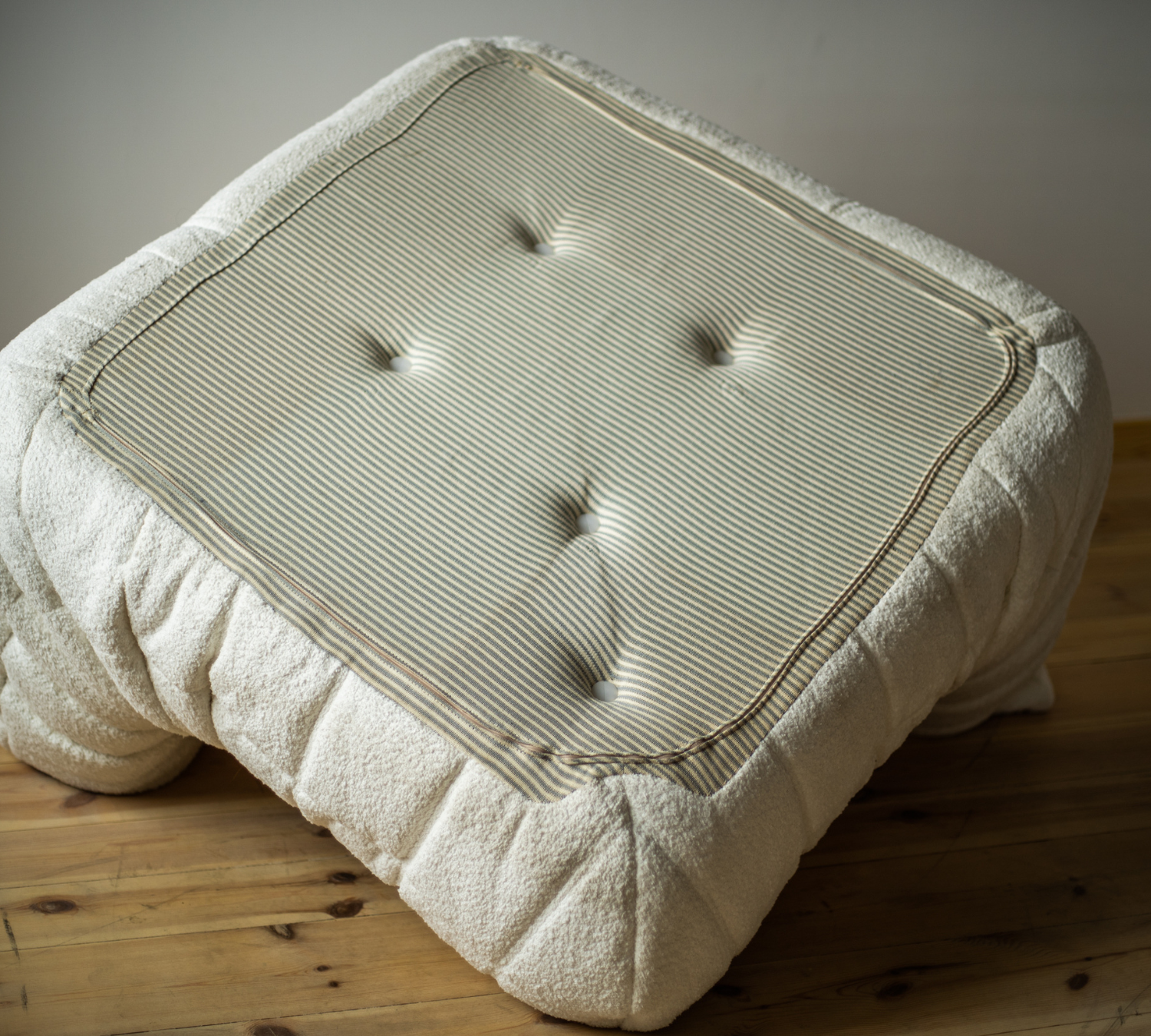 Togo Set Lounge 3 pezzi Bouclé Bianco 5