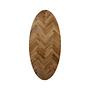 Fishbone Ovale Tischplatte Eiche 0