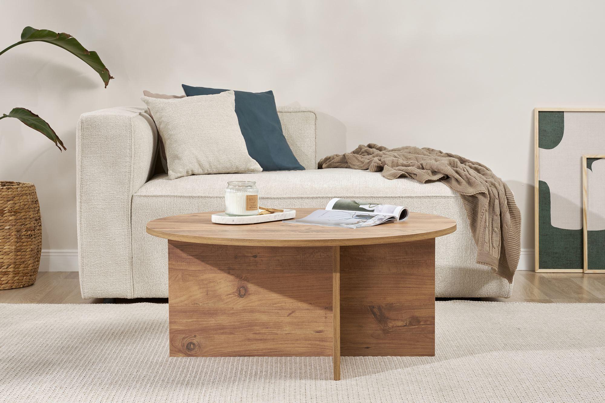 Soleil Couchtisch Atlantische Kiefer Ø90 cm 1