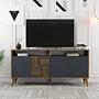 Milan Sideboard Walnut Brown Anthracite 160cm 4