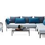 Caro Garten Lounge-Set Anthrazit Blau 3