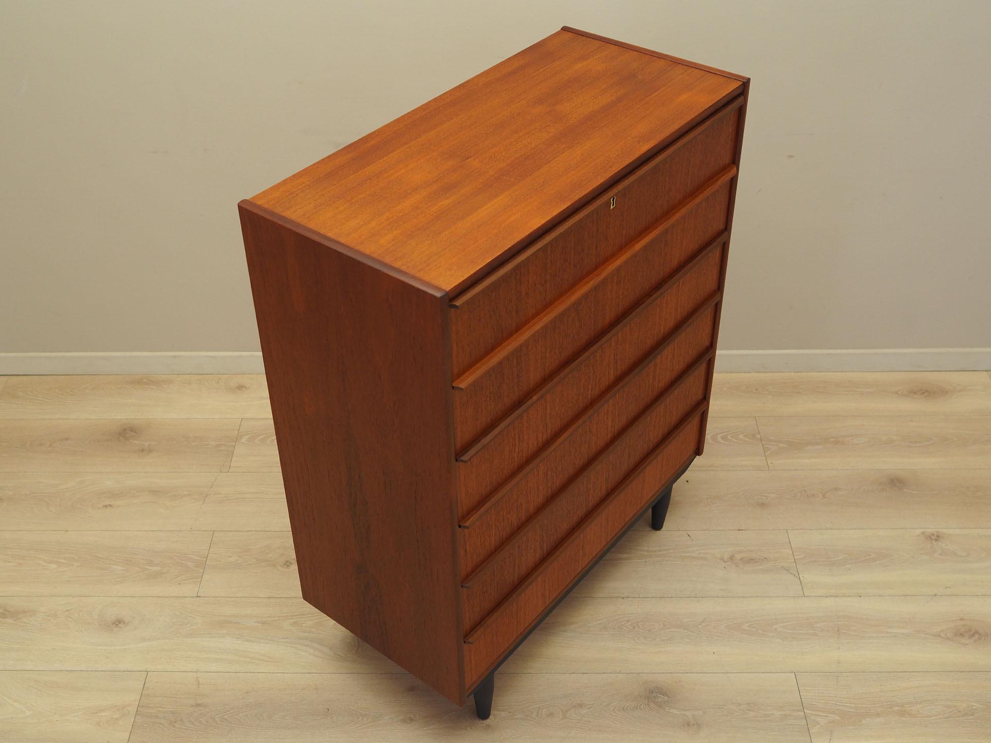 Chest of drawers Teak wood 1970s 6