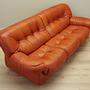 Sofa Leder Rot 1970er Jahre 8