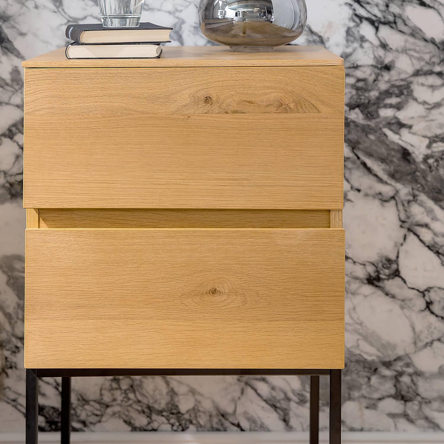 Nightstand NOZZA Iron Oak Black 4